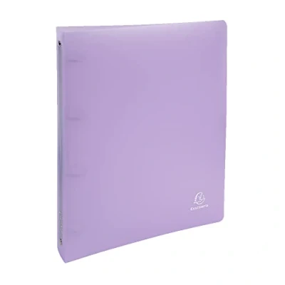 Image de Classeur souple A4 EXACOMPTA Chromaline Pastel 4 anneaux dos 4cm polypro Mauve