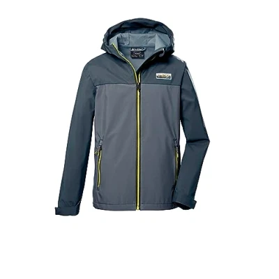 Image de killtec Boy&#039;s Kos 344 Bys Sftshll Jckt Veste Softshell/veste D&#039;extérieur Avec Capuche, Dark Petrol, 128 EU