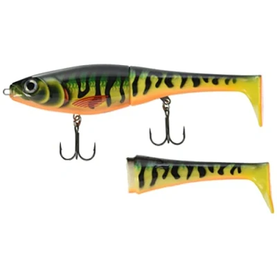 Image de Rapala Leurre de Pêche X Rap Peto Matériel avec Queue Souple d&#039;Eau Douce Profondeur Nage 0.5 1 m Taille 20 cm / 83 g Fabriqué en Estonie Hot Tiger Pike