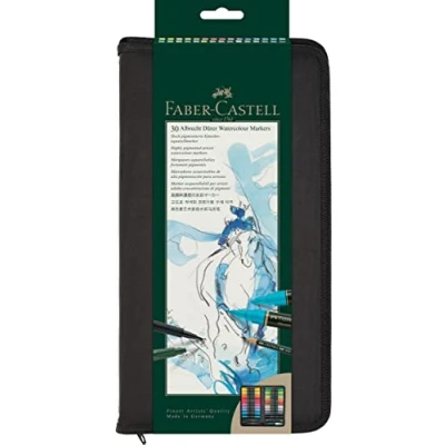 Image de Faber Castell Marqueur Aquarellable Albrecht Dürer en Étui Zippé, Lot de 30 160301 Multicolore