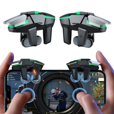 Image de Gachette Telephone 4 Trigger2 L1R1 L2R2 Accessoires pour PUBG Mobile Call of Duty Android Smartphone iPhone Portable Samsung