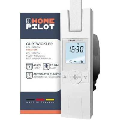 Image de HOMEPILOT Enrouleur de sangle encastrable PREMIUM. volet roulant Installation rapide Programmation Fonctionnement autonome 10172345