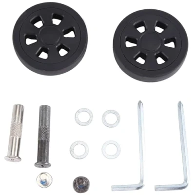 Image de Booso 55X13mm Ensemble de 2 Roues pour Bagages Rechange Kit PU Réparation Roulements Pivotantes