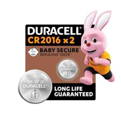 Image de DURACELL 2016 Lityum Düğme Piller 3V (2’li Paket) Uzun Kullanım Ömrü Garantisi Bebek Güvenlik Teknolojisi Anahtarlık, Ev Tipi Kumandalar, Akıllı Bilekliklerde