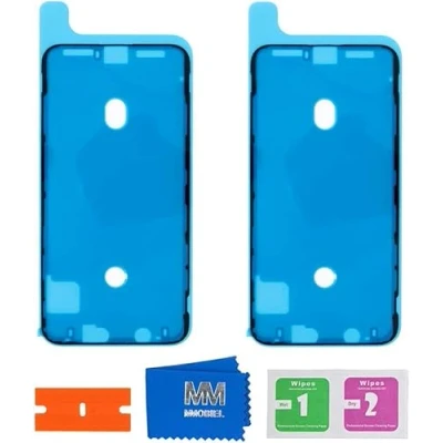Image de MMOBIEL 2x Stickers/Adhésif interne prédécoupés et étanches pour écran LCD compatible iPhone XS Max 6.5 pouces