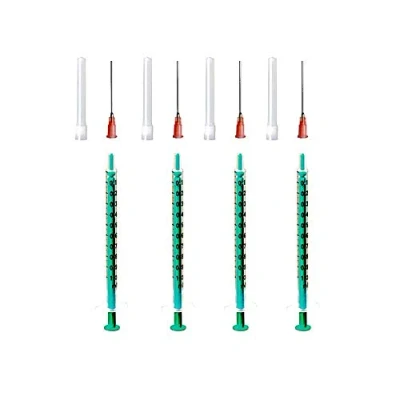 Image de AE GLAS Kit seringue de Laboratoire avec Aiguille émoussée Différentes Tailles pour E Liquid Aroma Hobby et Bricolage, Chlorure polyvinyle Polyéthylène (pièce 4x 1ml)