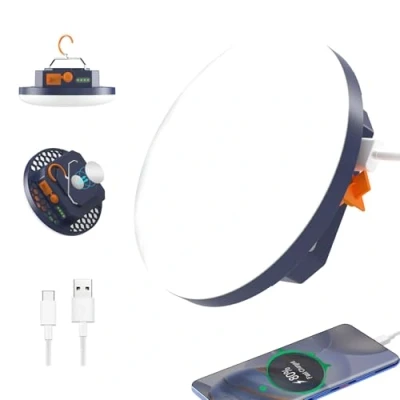 Image de Lanterne de Camping Portable 9900mAh Power Bank, 2000LM Tente Lampe Rechargeable,IP65 Résistant à l&#039;eau LED Camping, Travaux, Chasse, Pêche, Randonnée,Urgence, Panne