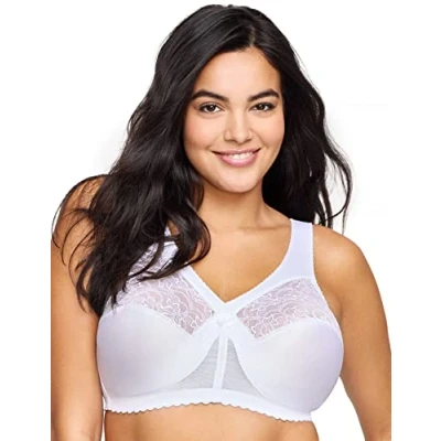 Image de Glamorise Femme Magiclift Grand #1000 Soutien gorge de maintien sans armature, Blanc, 135E EU
