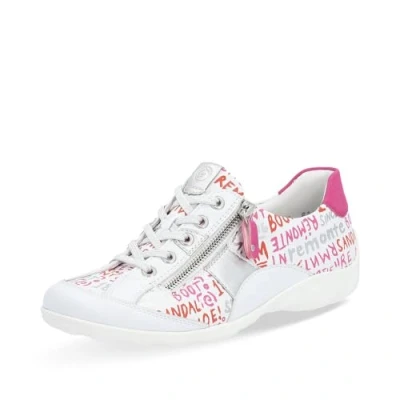 Image de Remonte Baskets basses, Femme, Taille: 40, white multi magenta r cuir et imitation de