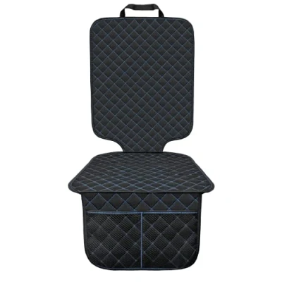 Image de L &amp; P Car Design Protection de siège pour enfant Compatible avec ISOFIX Noir Coutures bleues
