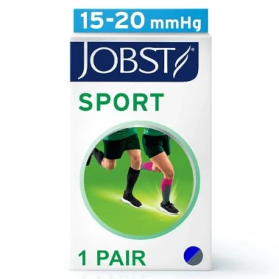 Image de JOBST Chaussettes de Course Sport Bas, Bleu Roi, XL Mixte