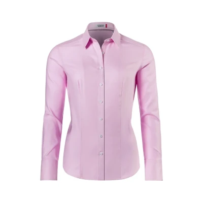 Image de Vincenzo Boretti Tailliert SOFT Oxford Chemisier, Femme, Taille: 40, Rosa
