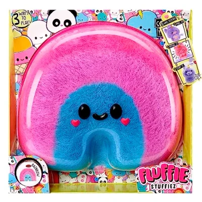 Image de Fluffie Stuffiez Grande Peluche à Collectionner Rainbow Déballage Surprise avec ASMR, Fidget, DIY Fourrure Amovible, Ultra Douce Idéal pour Les Enfants de 4 Ans et Plus