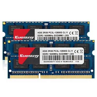 Image de Kuesuny 8Go (2x4Go) DDR3L 1600 SODIMM PC3L 12800S 1600MHz 4GB PC3 204 Pin CL11 1.35V d&#039;ordinateur Portable Mémoire RAM