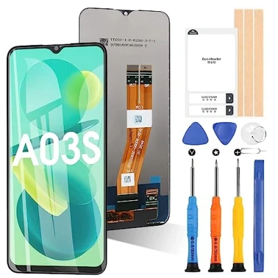 Image de pour Samsung Galaxy A03s A037A A037W A037G LCD Écran Tactile Digitizer Verre Assemblage avec Outils (162 mm, Ne Convient Pas A037U A037F A037M et A03)