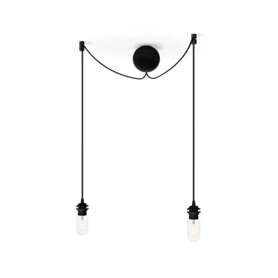 Image de Umage Rosace de plafond avec deux cordons Cannonball Noir