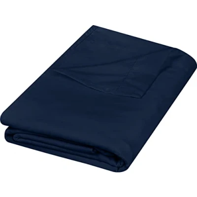 Image de Utopia Bedding Drap Plat Tissu en Microfibre brossée Douce de Dessus résistant au rétrécissement et à la décoloration, Facile d&#039;entretien, 1 Seul (Grand lit, Bleu Marine)