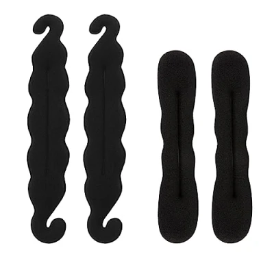 Image de 4 Pièces Chignon Magique Cheveux Bun Maker Clip Éponge Styling Donut Buns Outils de à Bouclés