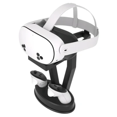 Image de Digicharge Support de Casque VR pour Oculus Meta Quest 3S / 3 2 PS Display Mount Station et manettes tactiles, Stockage avec Base