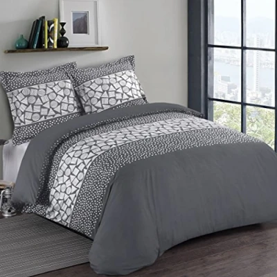 Image de Vision Parure Housse de Couette Arthur 200x200cm avec 2 taies Assorties 65x65cm 100% Coton