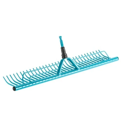 Image de Râteau à Gazon Combisystem de Gardena : râteau, Largeur Travail 60 cm, pour ramasser Le coupé, adapté Tous Les Manches Combisystem, avec bac ramassage Pratique (3381 20)