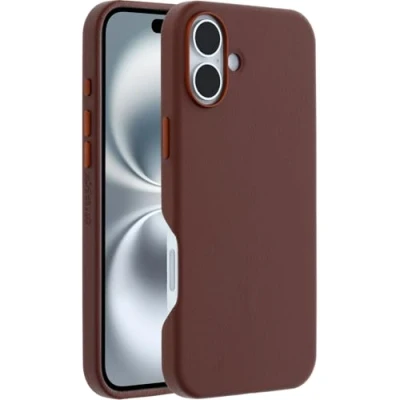 Image de Otterbox Coque Symmetry Series Cactus Leather MagSafe pour iPhone 16 Plus, Antichoc, résistante aux Chutes, de Protection Fine, supporte 3X Plus Chutes Que la Norme Militaire, Brun