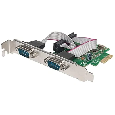 Image de Adaptateur série MANHATTAN PCIe Serielle PCI Express Karte 2 x RS 232 D Sub (DB 9) 9 broches
