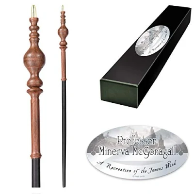 Image de The Noble Collection Professor Minerva McGonagall Character Wand 16in (40cm) Wizarding World with Name Tag Harry Potter Film Set Movie Props Wands