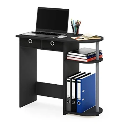 Image de Furinno Go Green Bureau d&#039;Ordinateur, Hêtre, Noir/Gris, Taille Unique, One Size