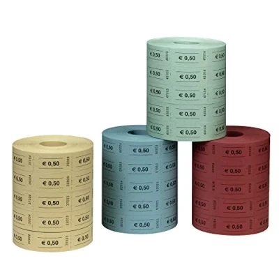 Image de Herlitz 10733350 Lot de 5 rouleaux 1000 tickets valeur 0,5 (Différents coloris) (Import Allemagne)