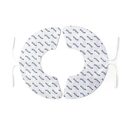 Image de axion 2 électrodes Genoux Electrostimulateur avec Connexion Filaire mm Electrostimulation TENS EMS Réutilisable et Pratique à appliquer