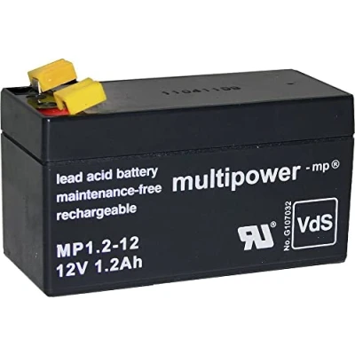 Image de Multipower PB 12 1,2 4,8 MP1,2 Batterie au Plomb V Ah AGM 97 x 59 43 mm
