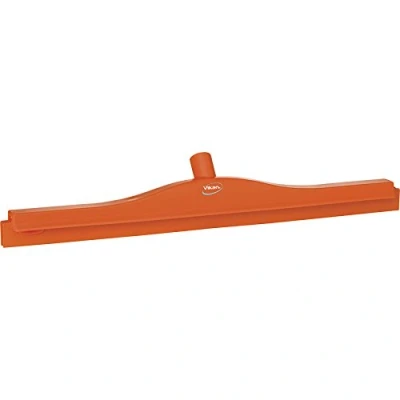 Image de Vikan Brosse en caoutchouc Polypropylène Cadre Banc double lame Raclette, 7714, Orange, 1