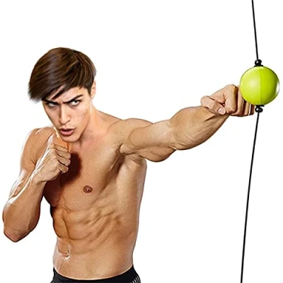 Image de Balle Reflexe Boxe Boxing Reflex Ball Fight Vitesse Apprenez Les Techniques de Base des Arts Martiaux, Ballon pour La Formation Réflexe Punch Exercice Entraînement.