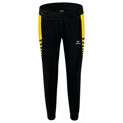 Image de Erima Six Ailes fonctionnelles Pantalon De Sport, Noir/Jaune, 70 Femme
