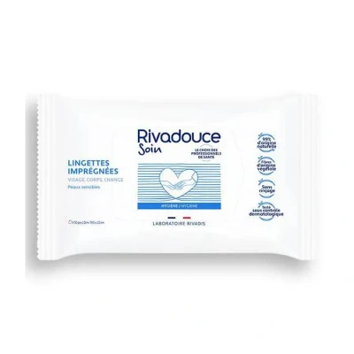 Image de Rivadouce Lingettes Imprégnées Sans Rinçage x50