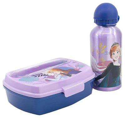Image de Stor SET URBAN VUELTA AL COLE 4 PCS (BOTELLA ALUMINIO 400 ML Y SANDWICHERA CON CUBIERTOS) FROZEN TRUST THE JOURNEY