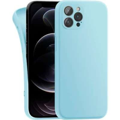 Image de MyGadget Coque Compatible avec Apple iPhone 12 Pro Max Case TPU Souple &amp; Soft Cover Protection Extra Fine Légère Étui Coloré Anti Choc et Rayures Bleu Clair
