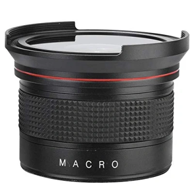 Image de Objectif Fisheye Super Grand Angle 58MM 0.35X, asphérique Ultra Professionnel pour Appareil Photo Reflex numérique SLR Noir