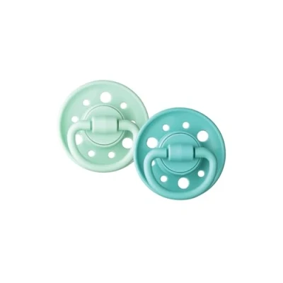 Image de DODIE Sucettes Rondes GAÏA, tetine pour bébé, 6 36 mois, Vert, Lot de 2