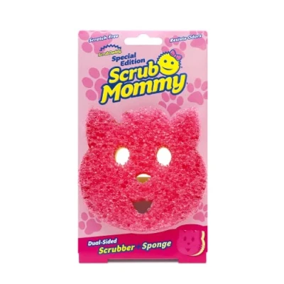 Image de Scrub Daddy Mommy Special Edition Pets Cat Éponge à Vaisselle Multifonction sans Rayures, BPA et fabriquée avec de la Mousse polymère, éponge Cuisine résistante aux Taches