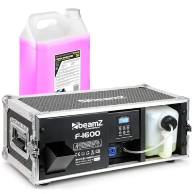 Image de BeamZ F1600 DMX Fazer Machine à Fumée Flightcase avec 5 Litres de Liquide Idéal pour Animer vos Soirées