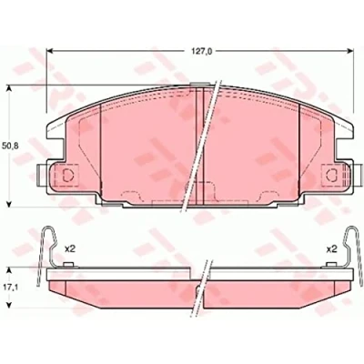 Image de TRW GDB3161 Jeu de plaquettes frein avec indicateur d&#039;usure ISUZU: D Max 1 Pickup, OPEL: Campo, Frontera A SUV