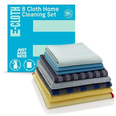 Image de E Cloth Set de nettoyage complet, Polyester, Couleurs assorties, 8 pièces