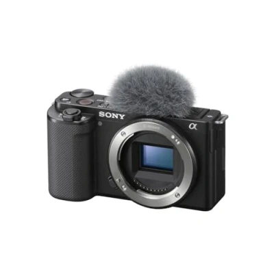 Image de Sony Alpha ZV E10 Caméra Vlog à objectif interchangeable sans miroir APS C (écran pivotant pour le vlogging, vidéo 4K, mise au point automatique des yeux en temps réel) Noir