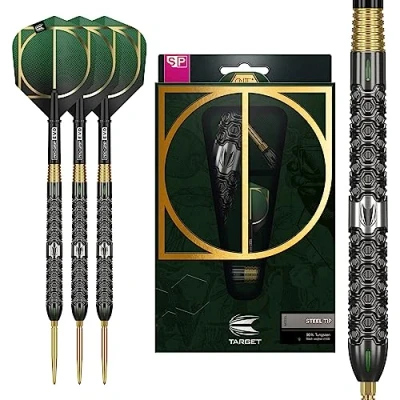 Image de Target Darts Cult Jeu de fléchettes 90% tungstène Pointe en Acier Unisexe, Noir, Vert et doré, 26 g