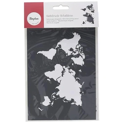 Image de Rayher 45100000 Pochoir World Map A5
