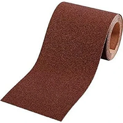 Image de kwb Rouleau abrasif 5 m x 93 mm en corindon de grain 180, encollage résine synthétique haute qualité et support papier renforcé pour le ponçage moyennement fin du bois métal