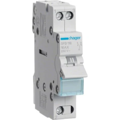 Image de Hager sfb116 bleu, gris interrupteur électrique Accessoire couteau (bleu, gris)