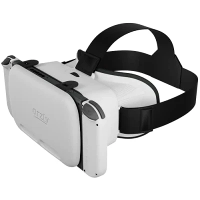 Image de Orzly conçu pour la Nintendo Switch &amp; OLED avec lentilles réglables Une expérience de Jeu en réalité virtuelle et Compatible Labo VR Blanc Édition sous Coffret Cadeau